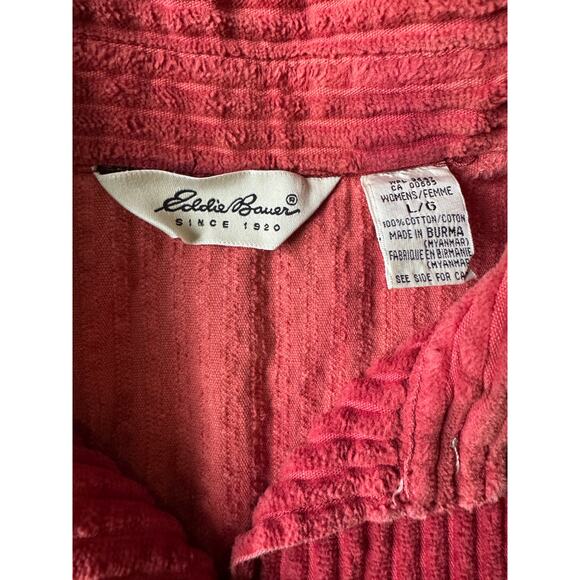 Vintage Eddie Bauer oversize Baggy Chorduroy shirt jacket large - Picture 6 of 11